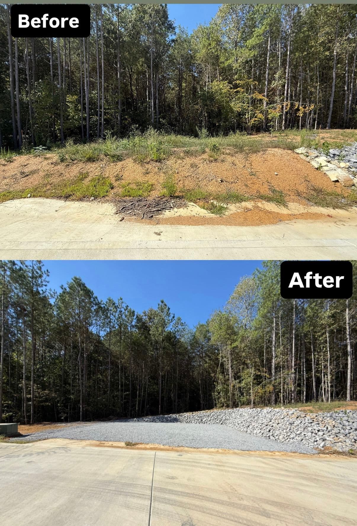 Project From Overgrown Lot Edge to a Clean, Work-Ready Pad image