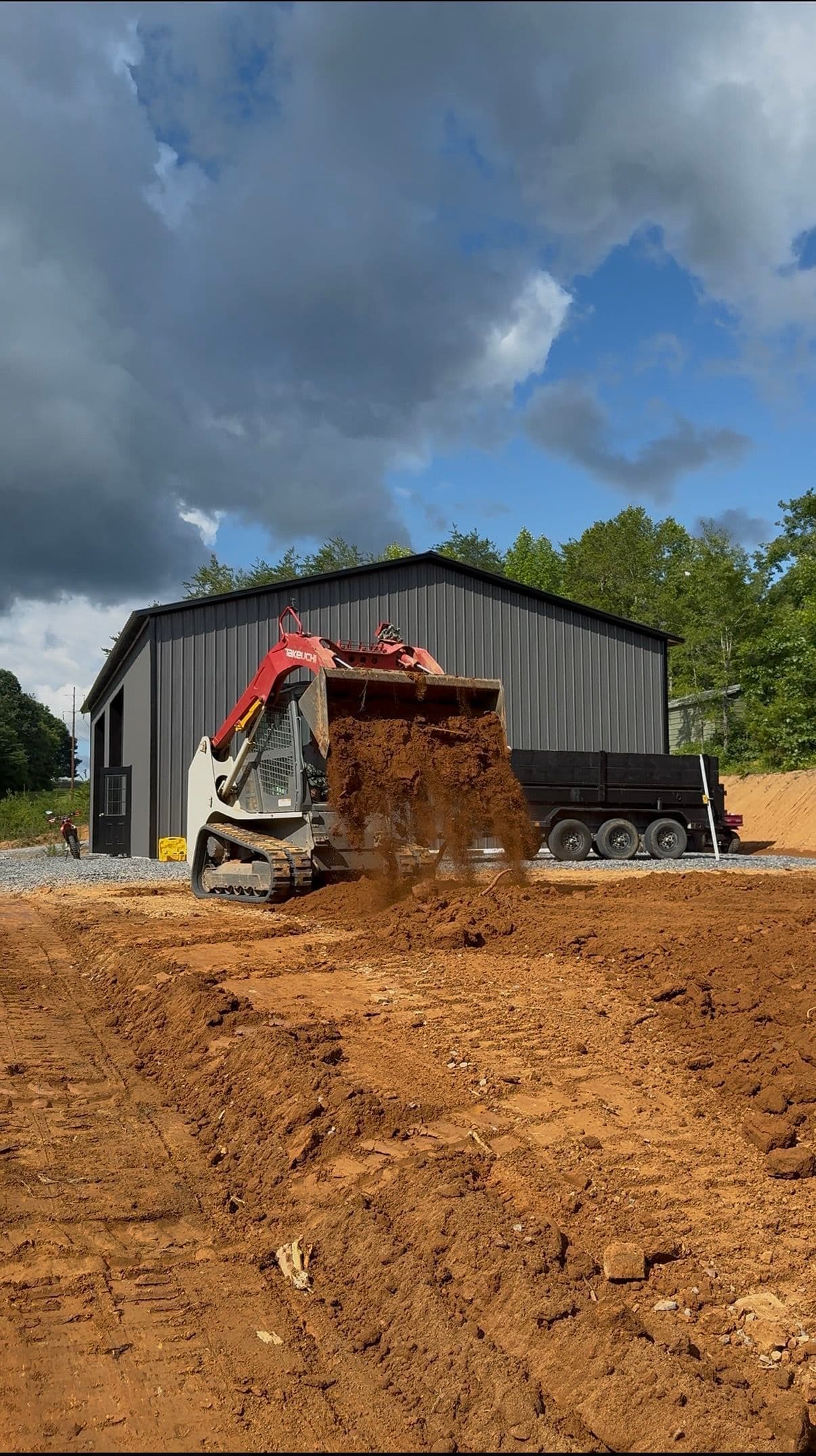 Backfilling and Grade Correction Around a New Shop Build image